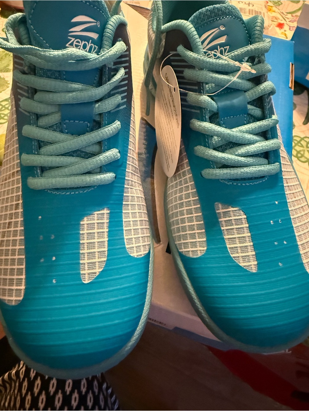 Zehz Women's Teal Lightweight Athletic Sneakers
